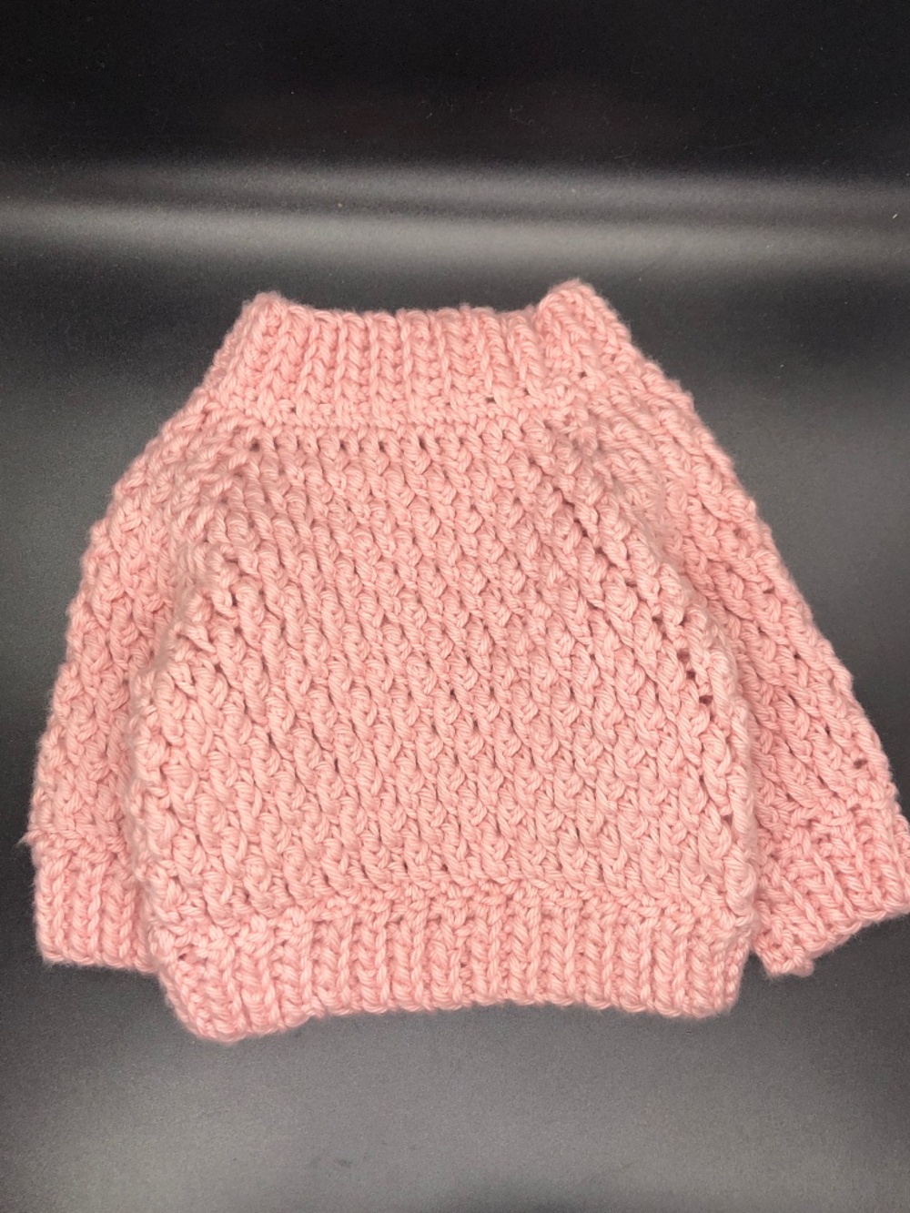 NB Crochet Baby Pullover Crew Neck Sweater | Infant Chunky Jumper
